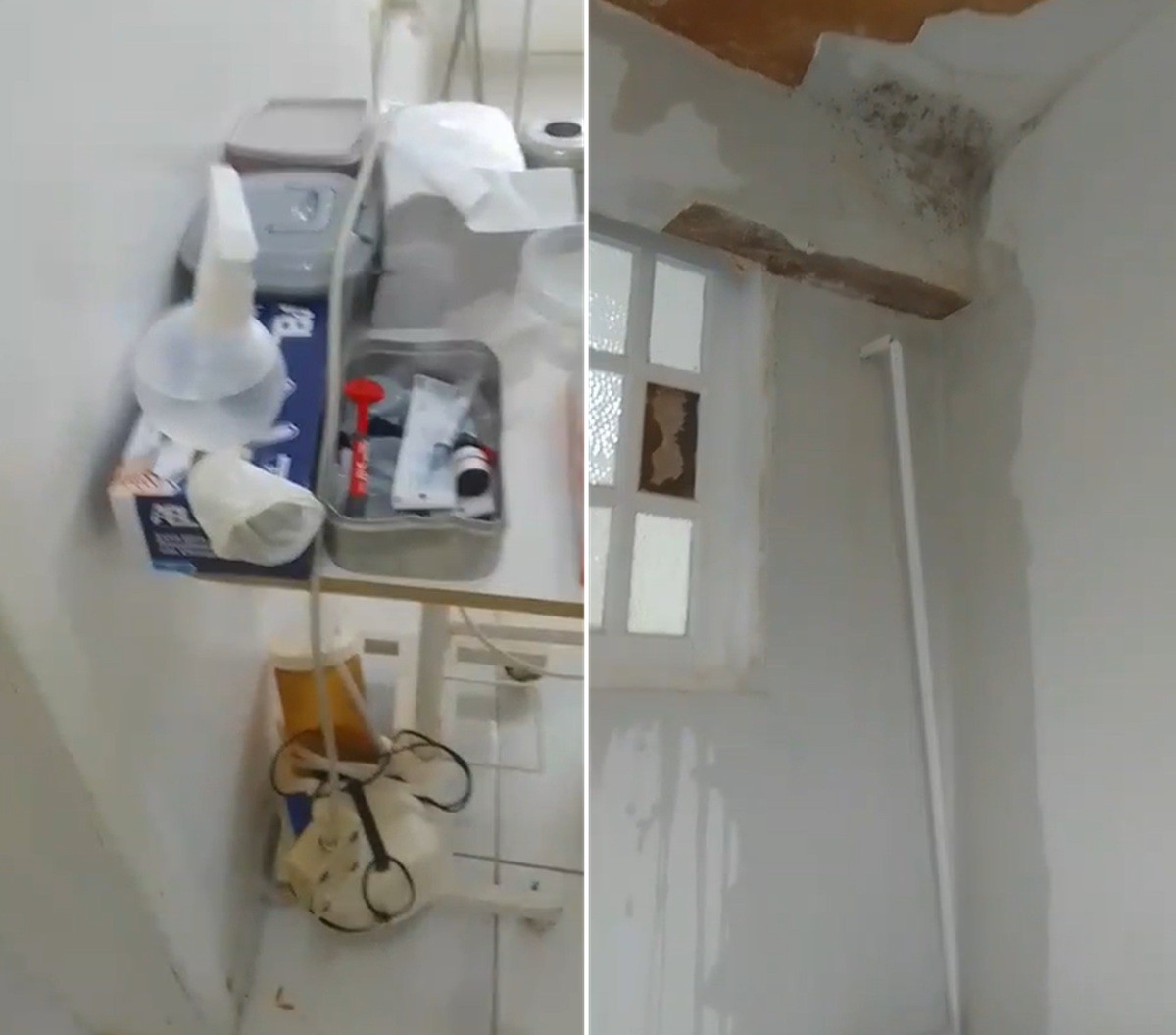 Chuva agrava mofo e goteiras em unidade de saúde da Cehab, em Miracema